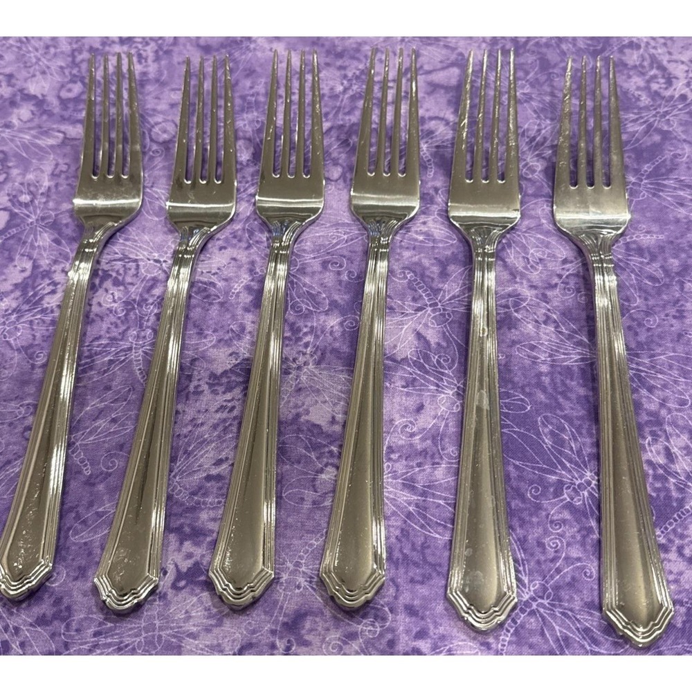 Lenox Archway Dinner Forks Fork 18/10 Stainless Steel Flatware Set Of 6